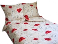 pościel z satyny 160x200 + 2x70x80 zamek S maki D-x