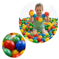 PIŁECZKI DO SUCHEGO BASENU 300 SZT KULKI KOLOROWE 6CM ATEST CE NIETOKSYCZNE