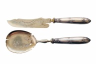 Srebrne sztućce do lodów Claude Doutre Roussel Paryż