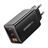 ORGINALNA SZYBKA ŁADOWARKA SIECIOWA ESSAGER 67W, GaN, 2xUSB-C, USB-A