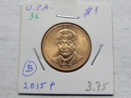 1 dolar 2015 Lyndon B. Johnson mennica Philadelphia holder prezydenci