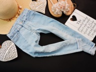 Lindex denimowe spodnie jeans , przeszycia 110