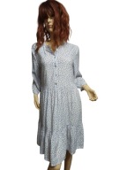 MARIE LUND sukienka swobodna z falbaną kwiatki 38/40