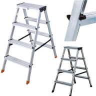 DRABINA KRAUSE 2,4M ALUMINIUM 2X4 DO 150KG DOPPLO STABILNA ROZKŁADANA