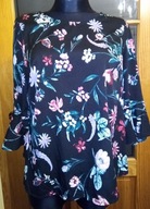 CZARNA BLUZKA CIENKA w KWIATY CAPSULE 40