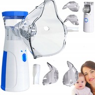 INHALATOR NEBULIZATOR 2 MASKI DLA DZIECI I DOROSŁYCH PRZENOŚNY CICHY USB