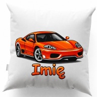Poszewka 40x40 z Imieniem Auto Sportowe Samochód dla DZIECKA Prezent