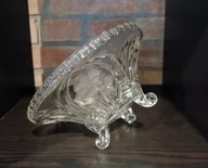 HUTA ZĄBKOWICE MISKA / PATERA NA NÓŻKACH PRZEDWOJENNA WZÓR MAKI IDEALNA