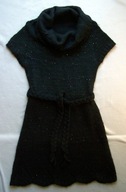 SUKIENKA DAMSKA Z GOLFEM BLACK WEŁNA S/M TOLLEMENT