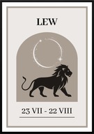 A2 PLAKAT OBRAZ ZNAK ZODIAKU LEW, NATURA, HOROSKOP, DO DOMU, NA PREZENT