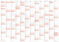 Planer na rok 2026 kalendarz B0 138x97,5cm suchościeralny z mocowaniem