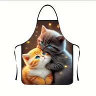 Fartuch kuchenny fartuszek koty uroczy kolorowy anime modny kotek miłość