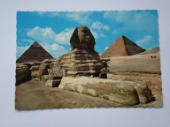 EGIPT - GIZA Piramida Cheopsa, piramida Chefrena i Wielki Sfinks – poczt.