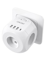 Gniazdo USB rozgałęźnik Lencent 4 gniazdka 3 USB, 1 port typu C ,ładowarka