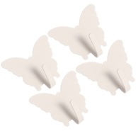 HACZYK SAMOPRZYLEPNY WIESZAK WIESZACZEK MOCNY UCHWYT HAK MOTYL BIAŁY 4 SZT.