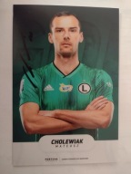 Zdjęcie autograf 10x15 Legia Gol Mateusz Cholewiak sezon 19/20