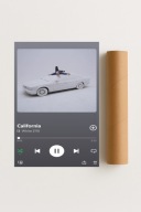 Plakat bez ramy 40x50cm California White 2115 muzyka rockstar rap| Prezent