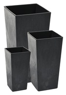 ZESTAW 3X WYSOKICH DONIC FINEZJA CZARNY BETON SZER. 14/19/25 CM