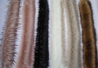 FUTRO do obszycia kaptura kurtki 10x75 cm KOLORY