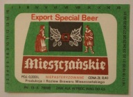 ETYKIETA - Browar Mieszczański - Mieszczańskie - Export Special Beer