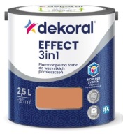 Dekoral Effect 3w1 Farba PLAMOODPORNA matowa miedziany brąz 2,5l