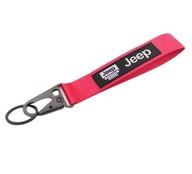 Brelok breloczek SMYCZ smyczka JEEP Haft czerwona