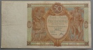 50 złotych z 1929 roku seria EW. , z okresu II RP , ŁADNE