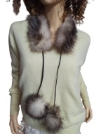 KOŁNIERZ FUTRO NATURALNE JENOTA lisa