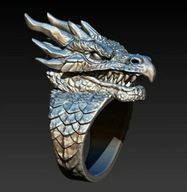 Sygnet Smok Gra o Tron biker rock moto