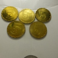 5 zł. 1988 5 SZTUK- RAZEM, MENNICZYCH Z ROLKI.