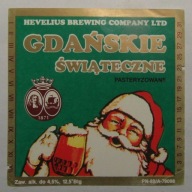 ETYKIETA PIWO ŚWIĄTECZNE BOŻE NARODZENIE MIKOŁAJ BROWAR HEVELIUS GDAŃSK