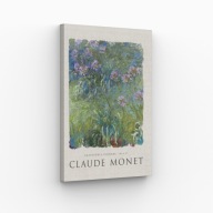 Obraz na Płótnie 40x70cm Claude Monet Agapanthus Flowers Kwiaty Hit