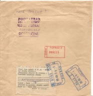 POPRAD TATRY SŁOWACJA -koperta -erka stemple cło -obieg 1995 rok