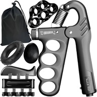 ŚCISKACZ DO RĄK DŁONI ZESTAW 6w1 LICZNIK REGULACJA 5-100kg