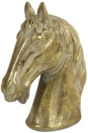 Złota ceramiczna głowa konia koń popiersie 19 cm jak Home&You