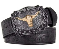 Pasek Kowboj Dziki Zachód Cowboy Głowa Byka Bull Byk Prezent Y2K Streetwear