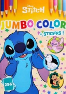 KOLOROWANKA JUMBO AŻ 256 STRON STITCH DISNEY + 4 ARKUSZE NAKLEJEK