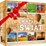 ODKRYJ ŚWIAT MEMORY GRA PAMIĘCIOWA EDUKACYJNA RODZINNA ADAMIGO KUKURYKU