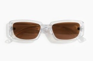 H & M okulary przeciwsłoneczne geometryczne y2k transparentne prostokątne
