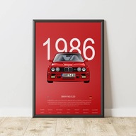 PLAKAT BMW M3 E30 IDEALNY NA PREZENT OBRAZ NA ŚCIANE A3