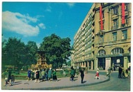 Pocztówka Ukraina Lwów 1970 plac Mariacki fontanna