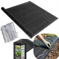 AGROWŁÓKNINA CZARNA GRUBA AGROTKANINA 70G 1,1Mx50M + 100 SZPILEK METALOWYCH