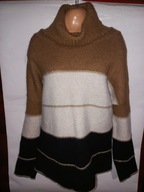 Sweter golf XXL 50 52 54 kaszmir wełna ciepły