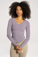 Bluzka wycięta z długimi rękawami lavender Gym Glamour 38 M