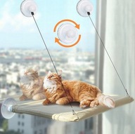 Legowisko hamak na okno 53 x 30 cm na przyssawki