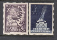 AUSTRIA ** Mi 837,854 2 x seria z 1947/1948