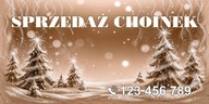 BANER PLANDEKA SPRZEDAŻ CHOINEK CHOINKA 100x50 c25f