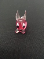 Piękny szklany królik, lata 60-80 (A111)