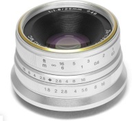 Obiektyw szerokokątny 7 Artisans 25 mm 1.8 srebrny E-Mount