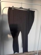 junarose spodnie materiał proste tregins xxl 52 54 wysoki stan szaro czarne